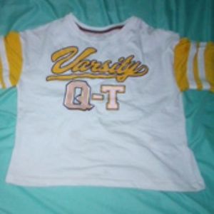 Croped varsity shirt